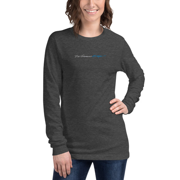 Unisex Long Sleeve Tee - BE FIRST Blue (on back)